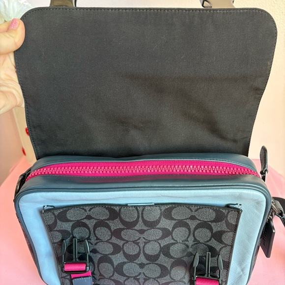 Coach 2022 Track Crossbody Bag - Gray and Pink - Picture 11 of 14